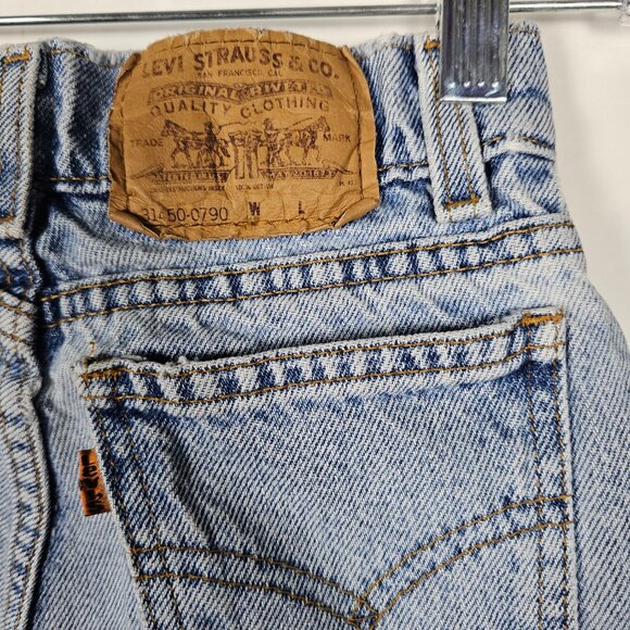 Vintage 90s Levis Orange Tab Slim Fit Cotton Womens Size 10 Blue Denim Jeans - Picture 6 of 12